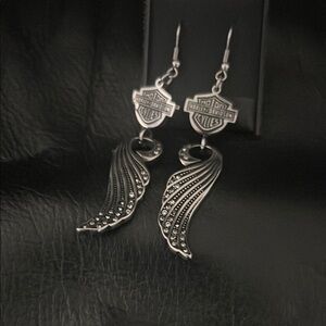 Harley-Davidson Silver Wing Earrings